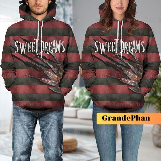 Discover Nightmare Freddy Krueger Hoodie, Nightmare Elm Street 3D Hoodie
