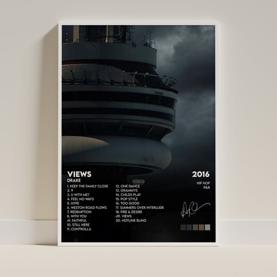 Discover Drake Views Album Cover Print Poster