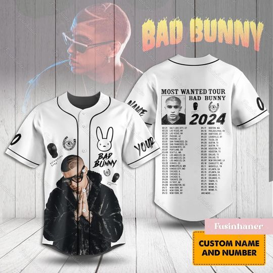 Discover Bad Bunny Baseball Jersey, Bad Bunny Jersey Shirt