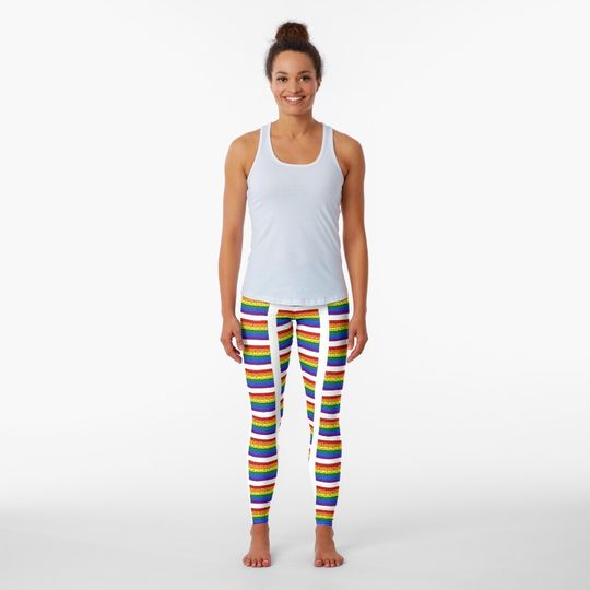 Discover Rainbow Flag LGBT Leggings - Vibrant Pride Design