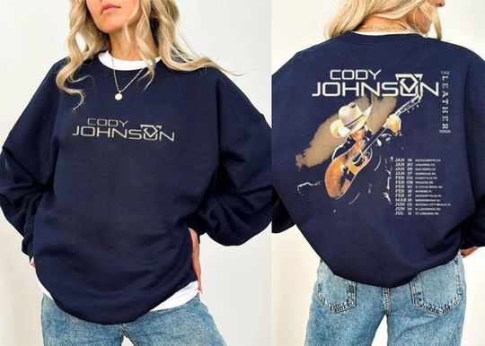 Discover Co.dy John.son The Leather Tour 2024 Sweatshirt, Co.dy John.son Concert 2024, The Leather Tour Merch