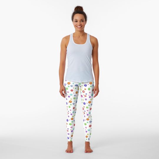 Discover Button pattern - hobbies, sewing Leggings