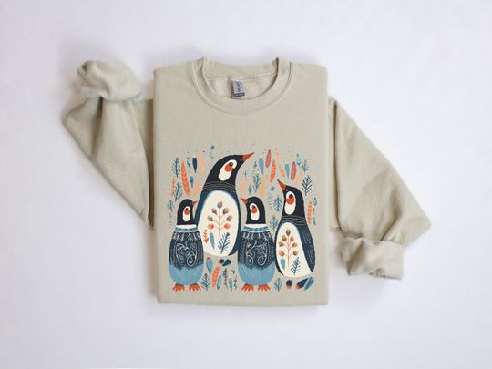 Discover Penguin Sweatshirt Family Christmas Sweaters Folklore Crewneck Sweatshirt