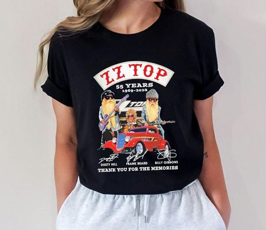 Discover ZZ Top 55 Years 1969 2024 Thank You Shirt Tshirt Hoodie Sweatshirt, Gift For Fan