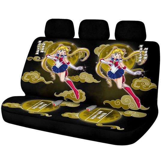 Discover Sailor Moon Car Back Seat Covers Custom Sailor Moon Anime Car Accessories