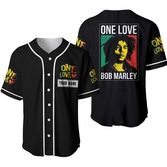 Discover Personalized One Love Bob Marley Jersey Shirt