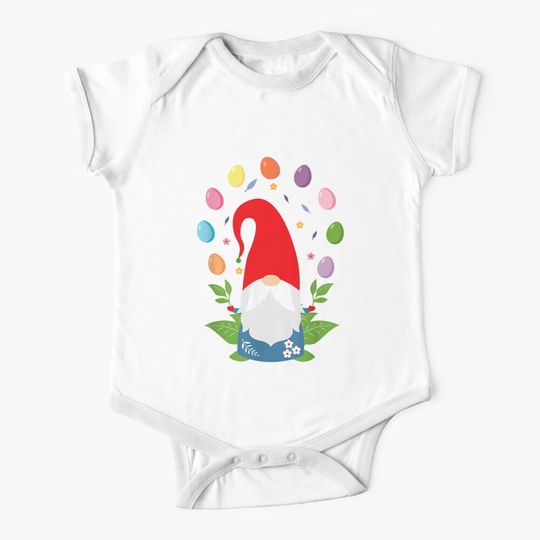 Discover Happy Easter Day Gnome Onesie, Easter Baby Bodysuit