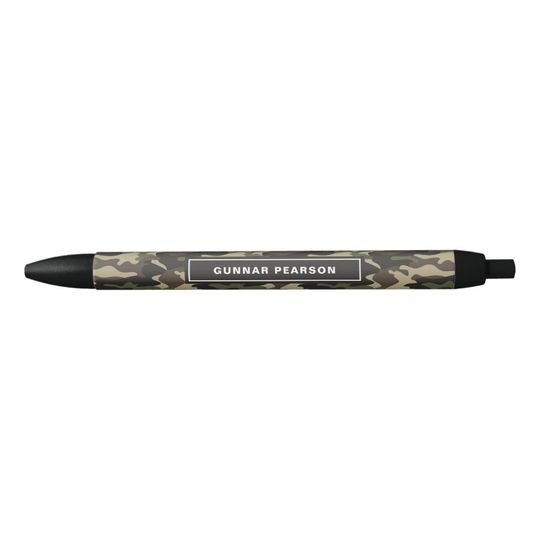 Discover Modern Camouflage Pattern Name Black Black Ink Pen