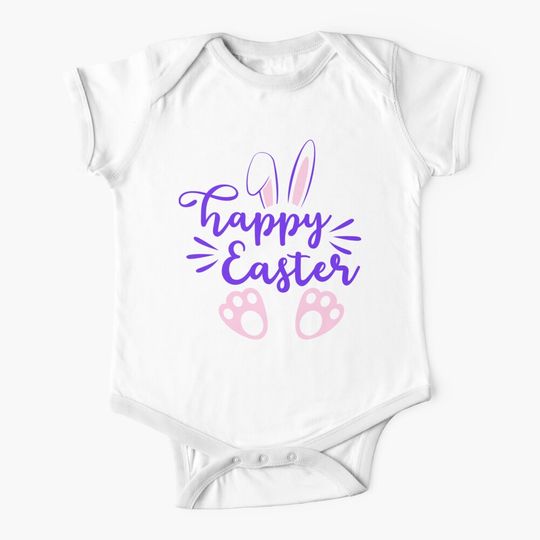 Discover Happy Easter Bunny Onesie, Easter Baby Bodysuit