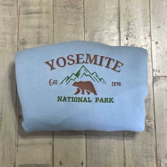 Discover Yosemite National Park Embroidered National Park Sweatshirt