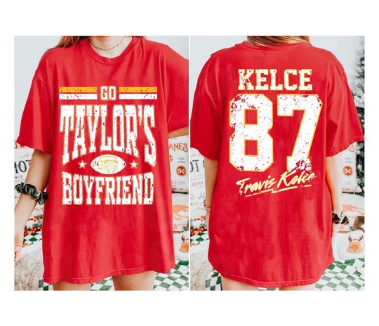 Discover Go Taylors Boyfriend Shirt, Vintage Travis Kelce T Shirt