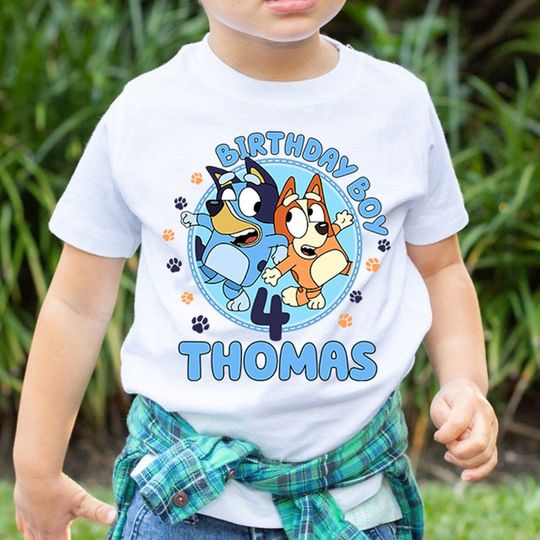 Discover Custom Birthday Boy BlueyDad Toddler Shirt | BlueyDad Birthday Party Shirt