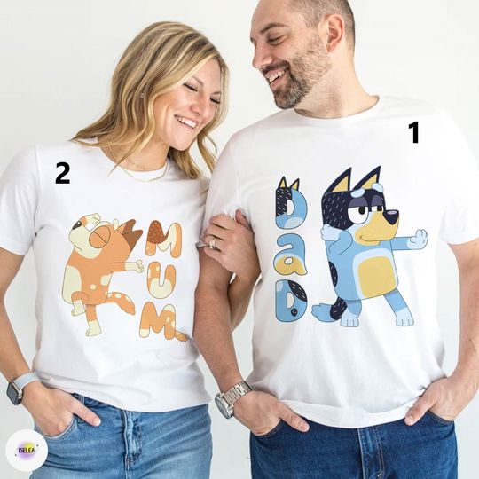 Discover BlueyDad Mum and Dad Shirt, BlueyDad Matching shirt, Family Shirt