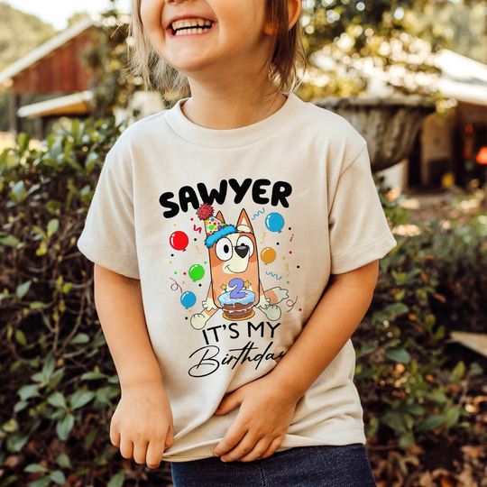 Discover Personalized BlueyDad Birthday T-Shirt