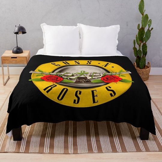 Discover the cowboy skull logos Throw Blanket
