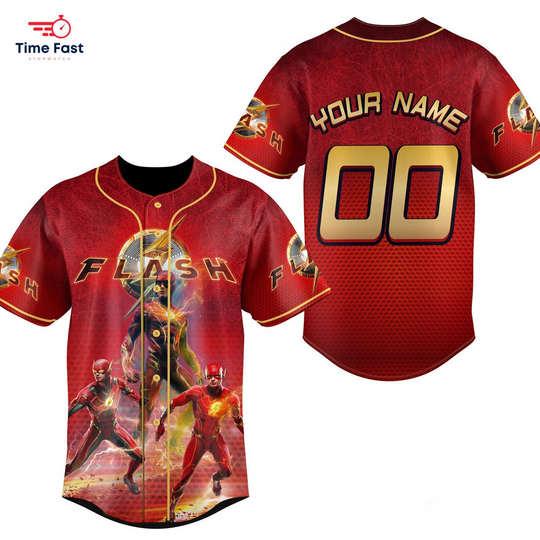 Discover Personalized Never Too Old For The Flash Father's Day Baseball Jersey Shirt