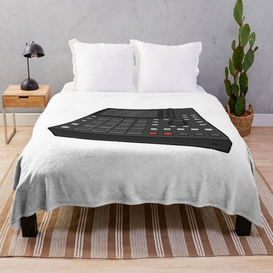 Discover MPC One, Black Throw Blanket