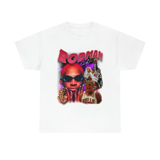 Discover Dennis Rodman Collage Tee, Basketball Graphic Tee, Athlete Streetwear for Fashionable People