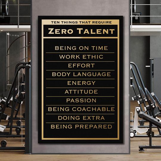 Discover Zero Talent Inspirational Wall Art