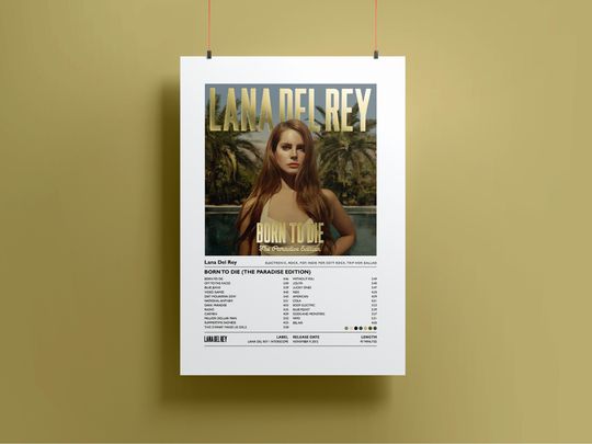 Discover Lana Del Rey Poster "Born To Die Paradise