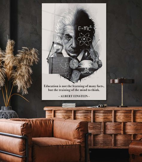 Discover Albert Einstein Canvas Motivational Quotes Wall Decor Albert Einstein Canvas
