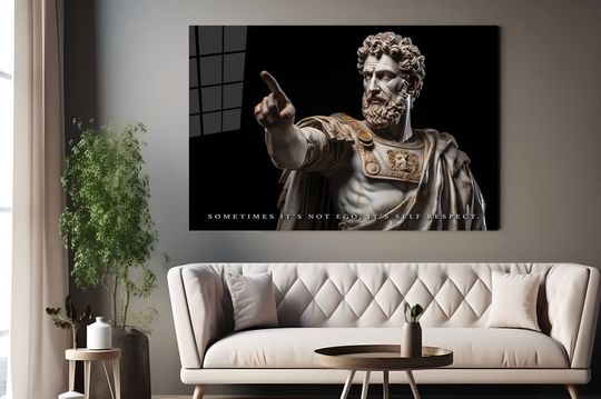 Discover Statue Of Stoic Bust Self Respect Motivational Quotes Inspirational Canvas Art Office Wall Decor