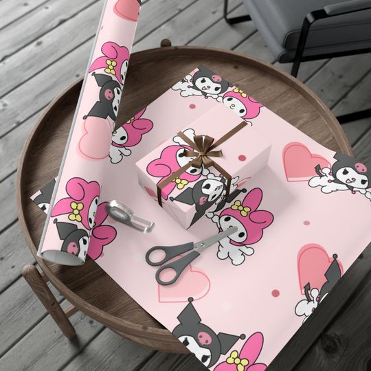Discover Cute Kawaii Valentines Day Wrapping Paper | Happy Valentines Day Bunny Bunnies Cat Pastel BFF Sisters Gift Wrap Papers