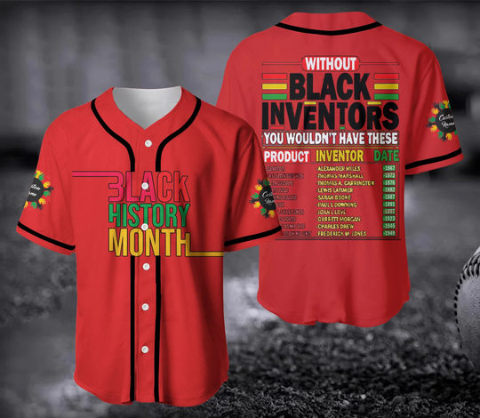 Discover Personalized Black History Month Black Inventors Baseball Jersey Shirt