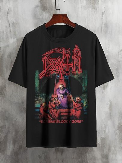 Discover Death Band Shirt, scream Bloody Gore Album, Death metal band shirt