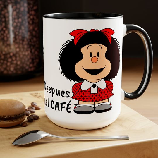 Discover ARGENTINA MAFALDA CAFE Two-Tone Coffee Mugs