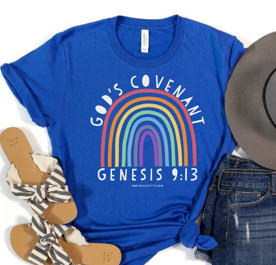 Discover Gods Covenant Christian Seven Color Rainbow Shirt