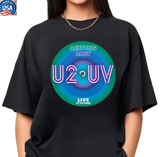 Discover U2 Sphere Las Vegas T-Shirt Tour Live Ultraviolet Baby Achtung B
