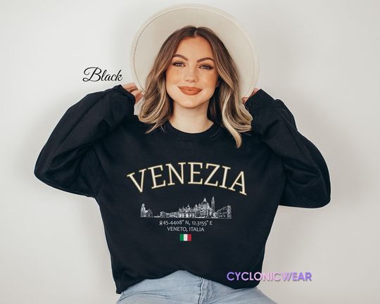 Discover Venice Italy Sweatshirt, Venice Skyline Sweater