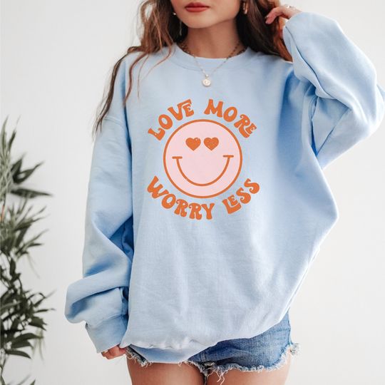 Discover Valentine's Day Smiley Face Sweatshirt