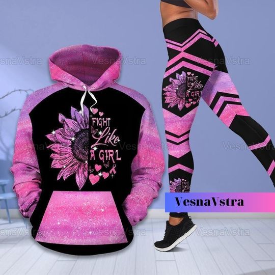 Discover Breast Cancer Hoodie Legging Set, Breast Cancer S