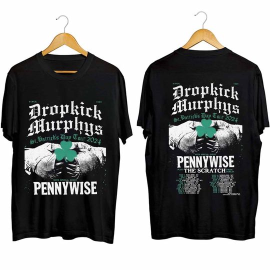 Discover Dropkick Murphys St. Patricks Day Tour 2024 Shirt, St. Patricks Day 2024 Concert