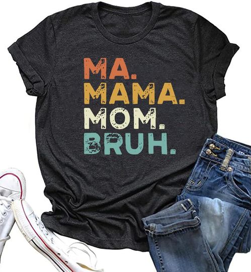 Discover Mama Shirts For Women Ma Mama Mom Bruh T-Shirt