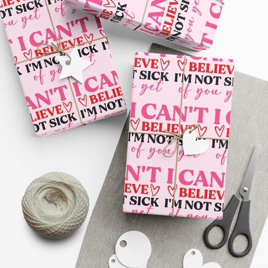 Discover Funny Valentines Day Wrapping Paper, Pink Gift Eco Friendly Gift Wrap Paper, Love Girlfriend Wife Present Paper Roll for Her
