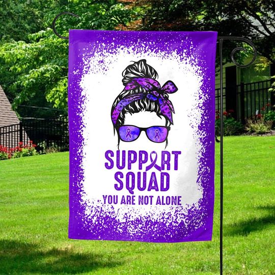 Discover Messy Bun Epilepsy Awareness Garden Flag, DOUBLE-SIDED Welcome Sign, House Banner