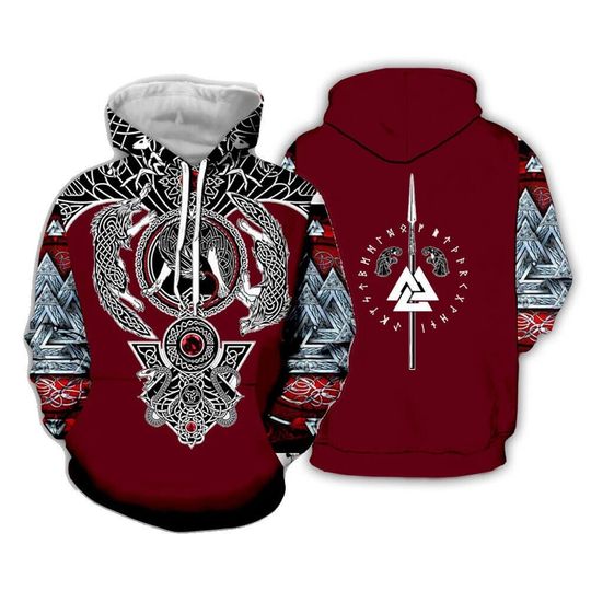 Discover Viking Tattoo 3D Print Tracksuit Hoodies 3D All Ovẻ Print