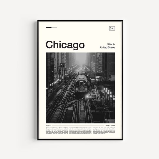 Discover Chicago City Artwork - Travel Poster
