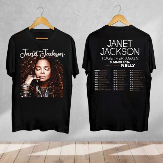 Discover Janet Jackson Together Again Tour T-Shirt, Janet Jackson Tour 2024 Shirt