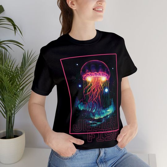 Discover Galactic Jellyfish T-Shirt, Vibrant Jellyfish Tee, Unisex