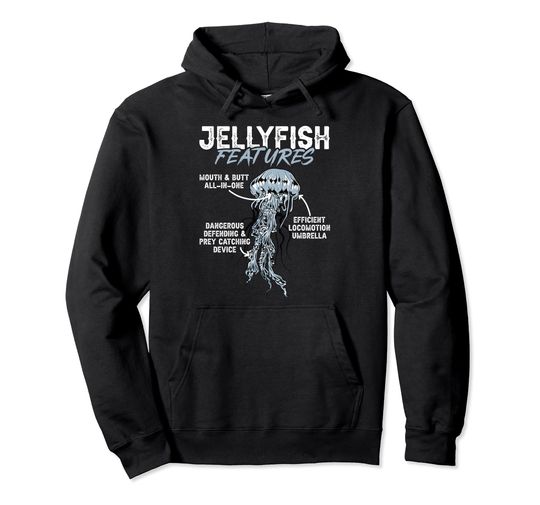 Discover Jellyfish Features Sea Jellies Pullover Hoodie