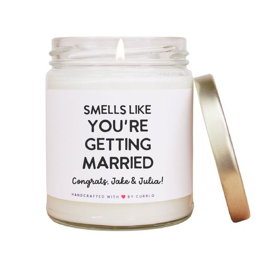 Discover Just Engaged Candle Gift
