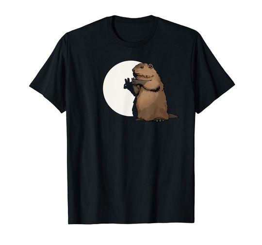 Discover Groundhog Day Shadow Puppet Funny Gift T-Shirt
