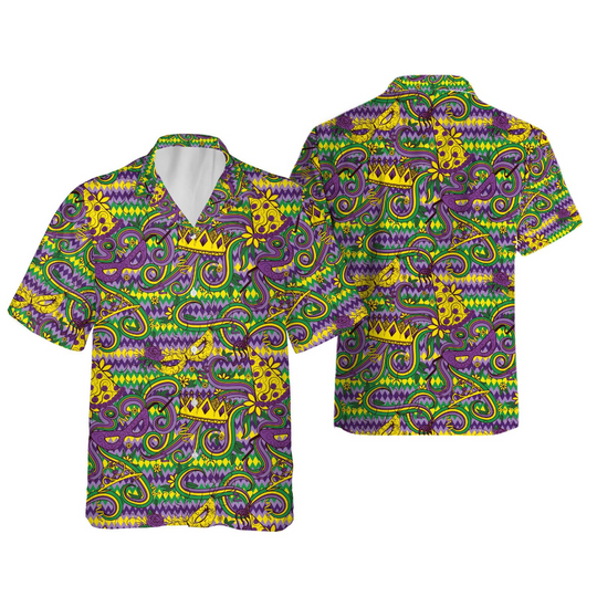 Discover Mardi Gras Festival Fleur De Lis Mardi Gras Fat Tuesday Hawaiian Shirt