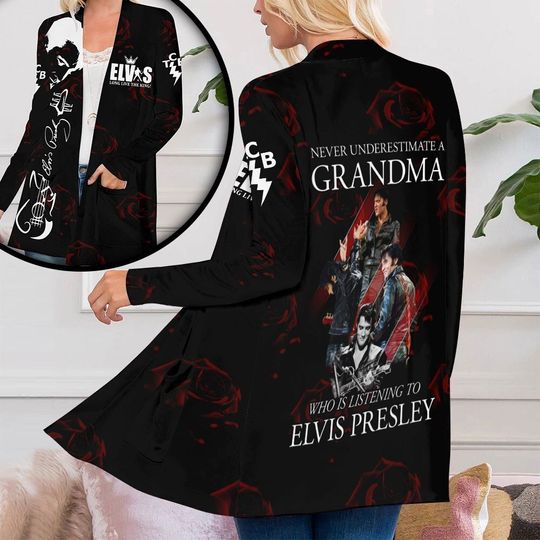 Discover Elvis Presley Women's Patch Pocket Cardigan