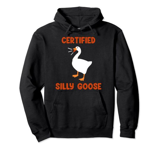 Discover Funny Certified Silly-Goose Farmers Goose Lovers Pullover Hoodie