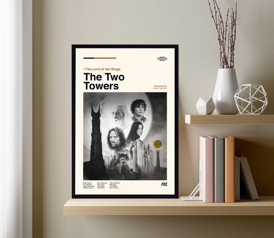 Discover The Two Tower Poster, The Two Tower Movie, Movie Poster, Vintage Poster